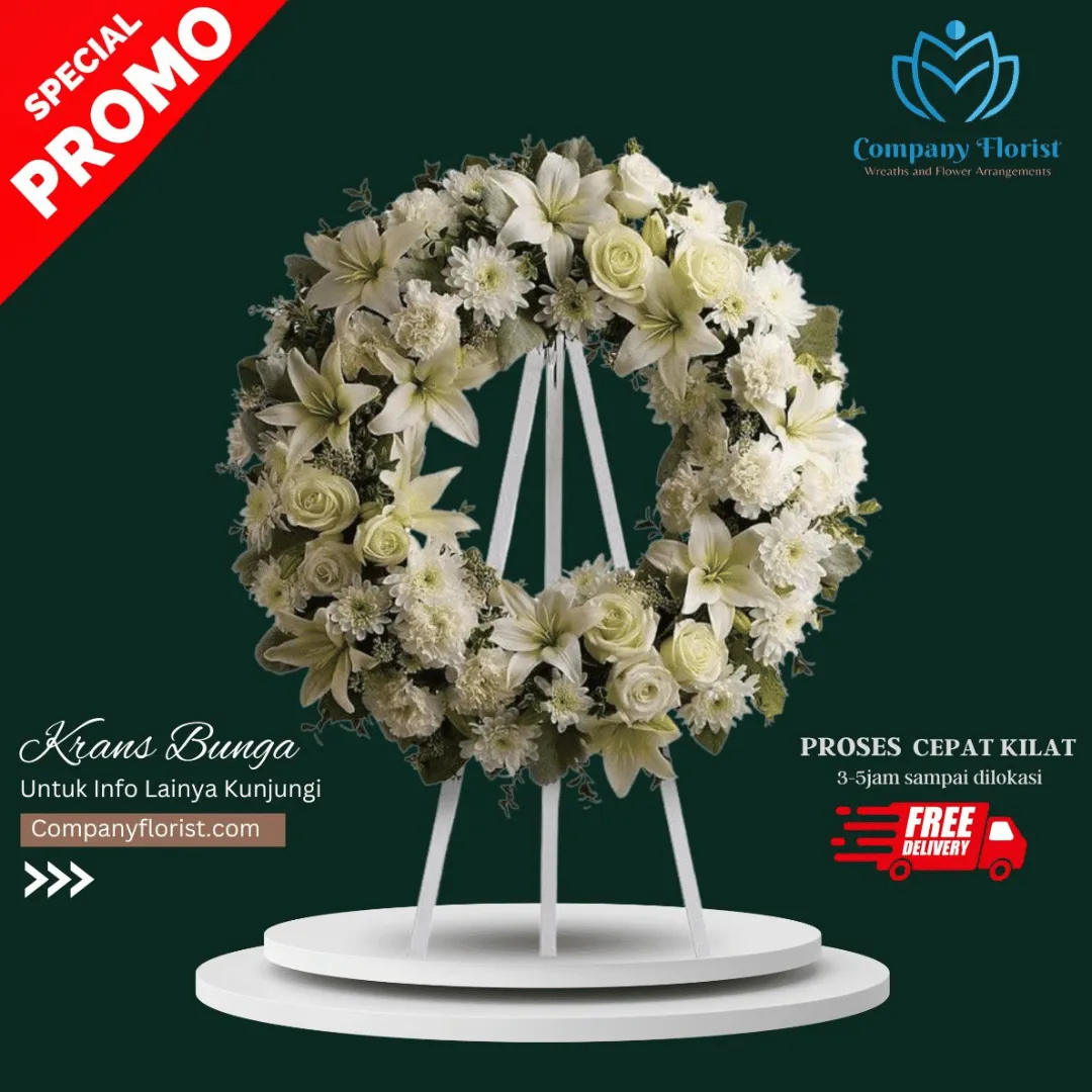 Produk Bunga Krans Duka Cita Jakarta Utara Premium Elegan Jakarta Utara - Toko Bunga Jakarta Utara