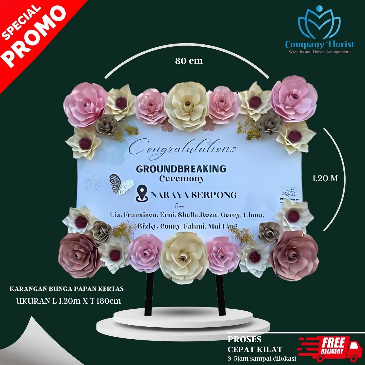 Papan Bunga Printing Foto Custom Jakarta Utara