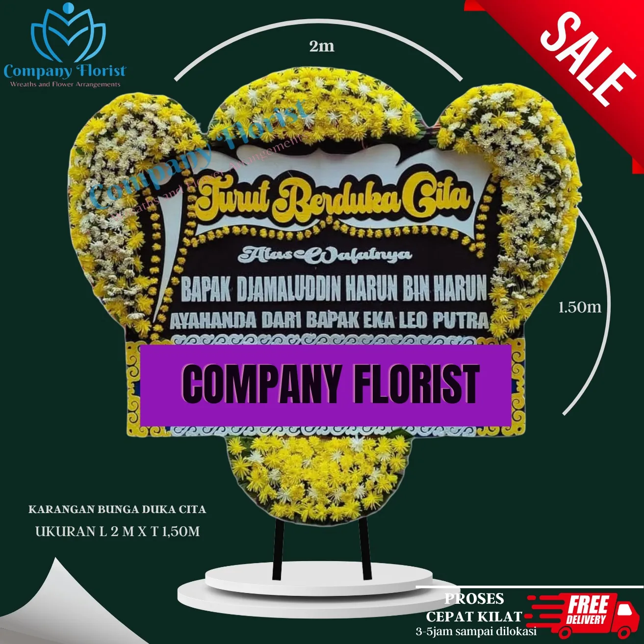 Produk Bunga Papan Duka Cita Premium Jakarta Utara - Toko Bunga Jakarta Utara