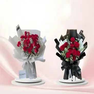 Hand Bouquet Mawar Merah Romantis Jakarta Utara