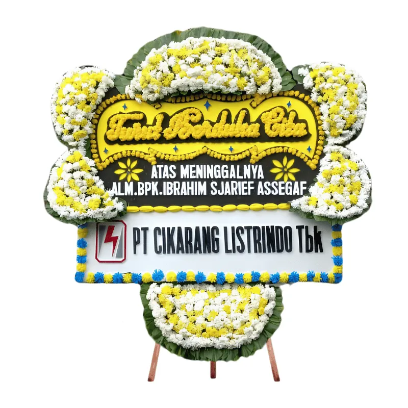 Bunga Papan Duka Cita Elegan Putih Jakarta Utara