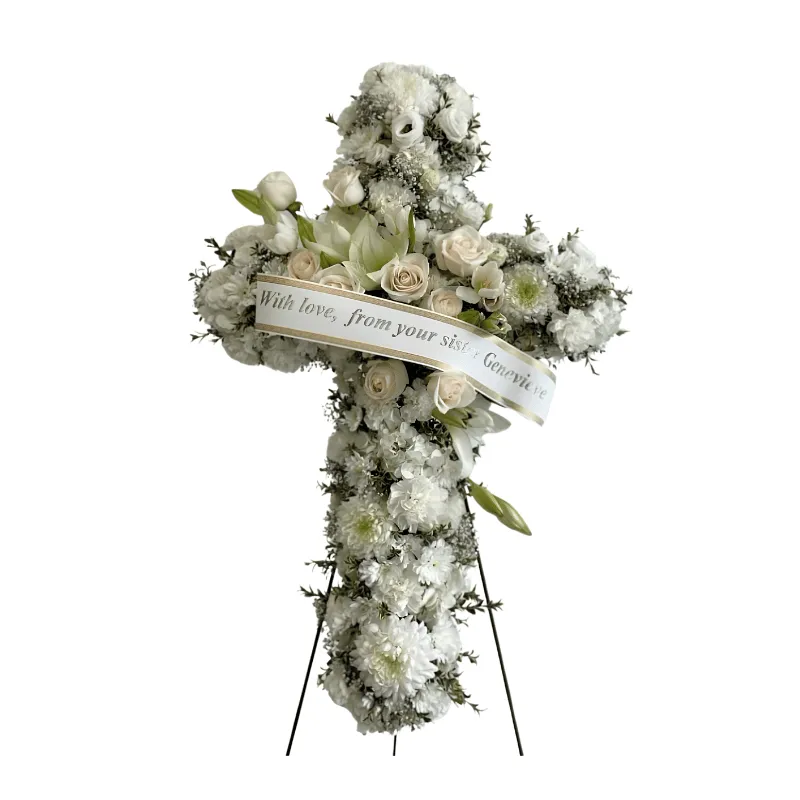 Bunga Salib Mix Flower Duka – Rangkaian Belasungkawa Elegan dan Penuh Makna Jakarta Utara