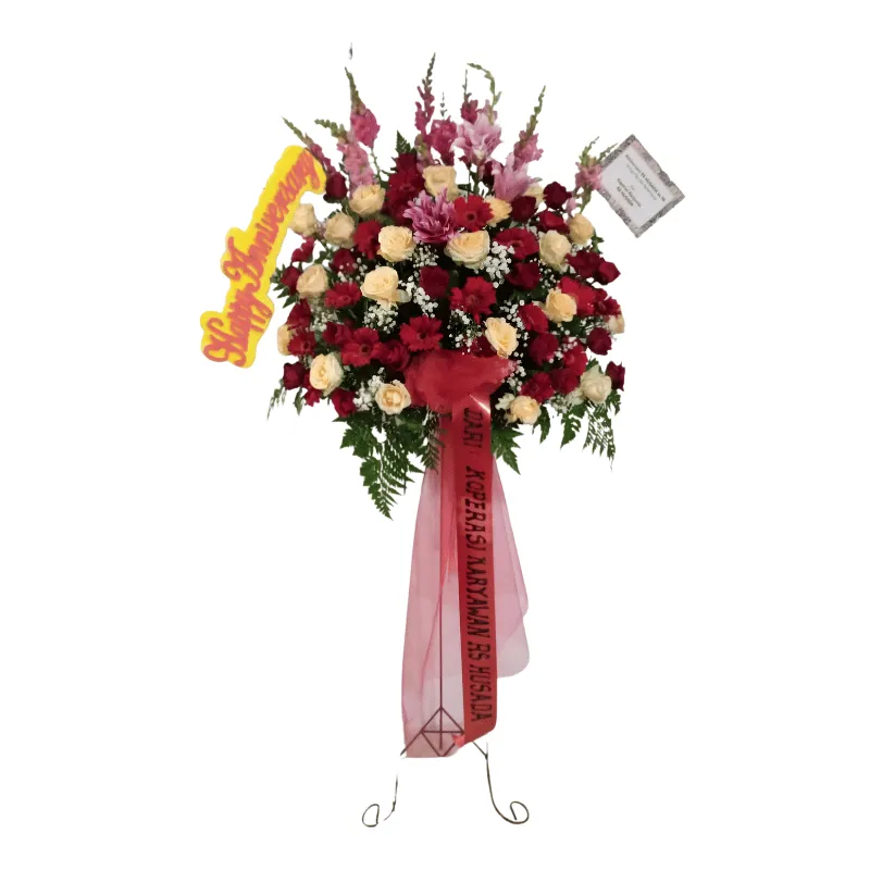 Standing Flowers Grand Opening Meriah – Karangan Bunga Ucapan Selamat Penuh Warna Jakarta Utara