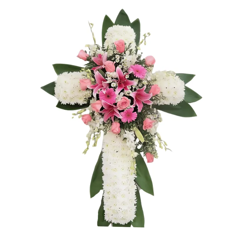 Bunga Salib Wedding Kombinasi Mawar dan Lily Jakarta Utara