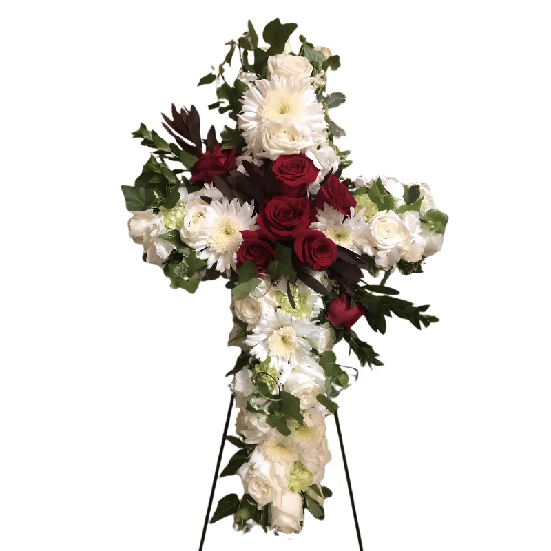 Bunga Salib Duka Cita Mewah Full Flower