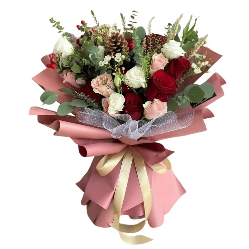 Hand Bouquet Mawar Merah Romantis Jakarta Utara