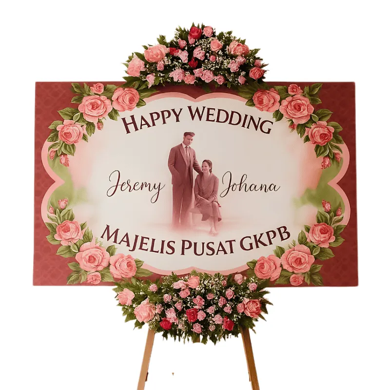 Papan Bunga Printing Foto Custom Premium – Desain Personal Sesuai Keinginan Jakarta Utara