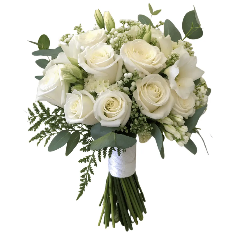 Hand Bouquet Wedding Premium Mix – Buket Pengantin Elegan dengan Bunga Segar Pilihan Jakarta Utara