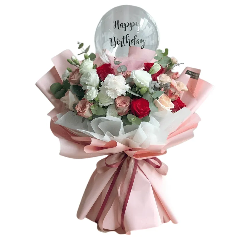 Hand Bouquet Birthday Premium – Buket Bunga Ulang Tahun Mewah dan Berkesan Jakarta Utara