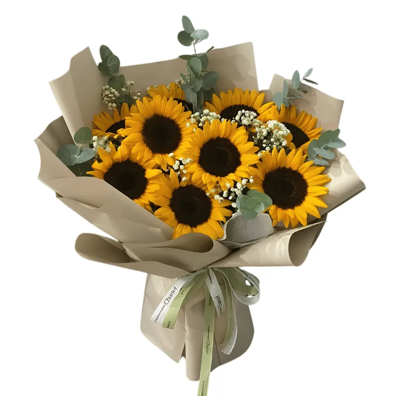 Hand Bouquet Birthday Sunflower Premium – Buket Bunga Matahari Ceria untuk Hadiah Ulang Tahun Jakarta Utara